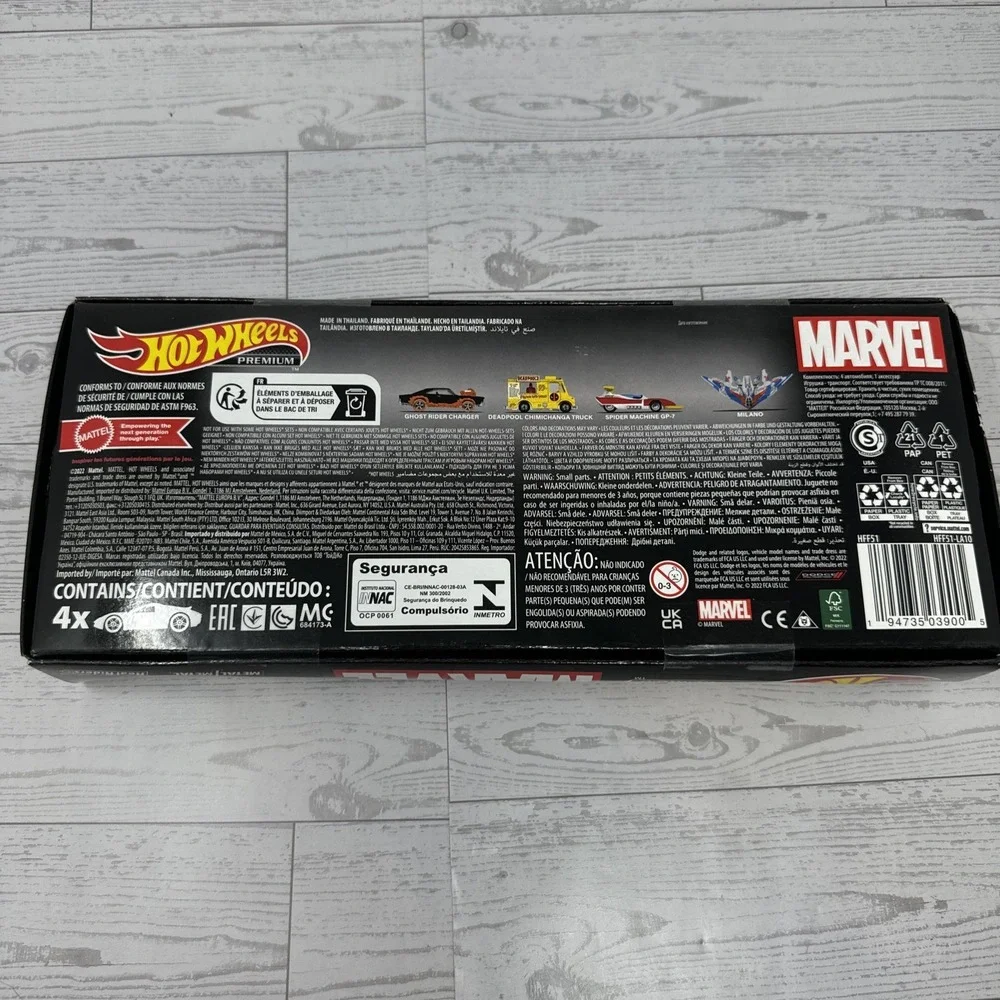 Hot Wheels Marvel‎ Cars 4pk Deadpool Punisher Spider-Man Guardians Milano Mattel